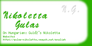 nikoletta gulas business card